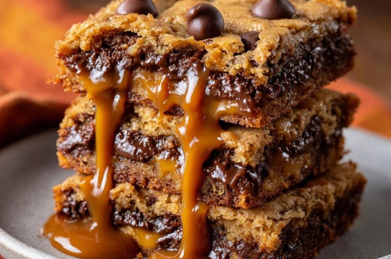 Caramel Chocolate Chip Cookie Bars