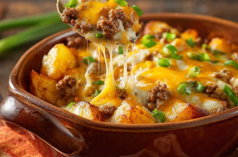 Cheesy Beef Potato Bake
