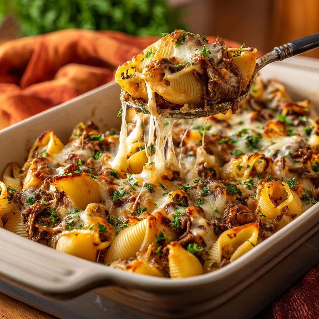 Buffed Shell Juicy Stuffed Shells with Ground Beef