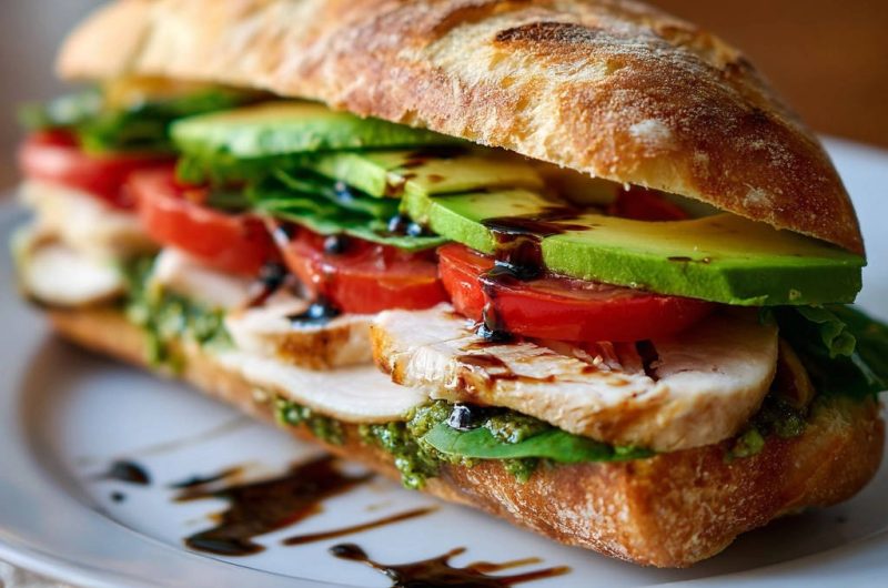Mediterranean Chicken Pesto Sub