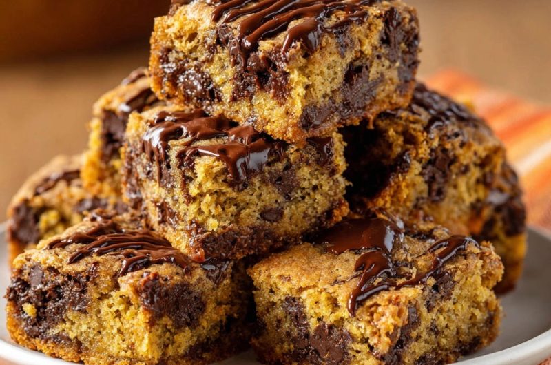 Pumpkin Chocolate Chip Blondies