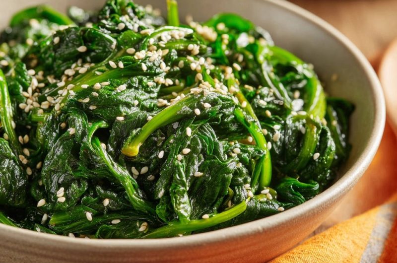 Sesame Garlic Spinach