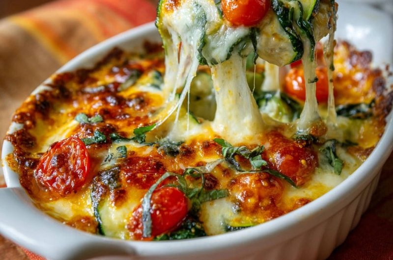 Cheesy Zucchini Tomato Bake