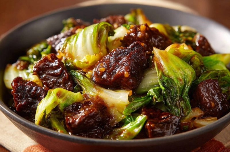 Glazed Beef Bok Choy Stir-Fry