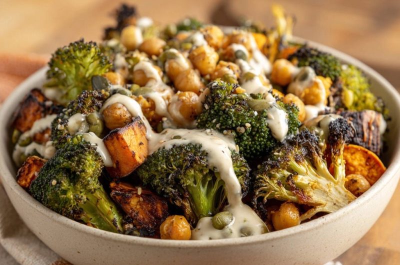 Roasted Veggie Chickpea Power Bowl
