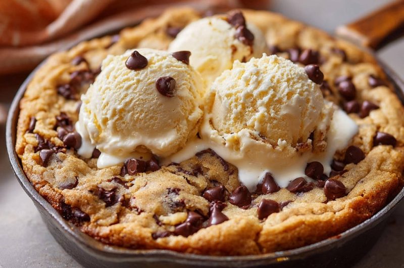 Skillet Chocolate Chip Cookie