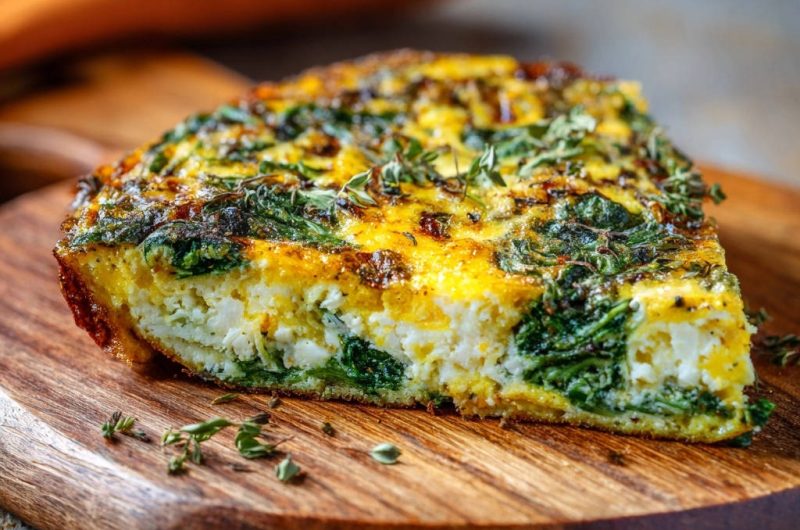 Spinach Creamy Cheese Frittata