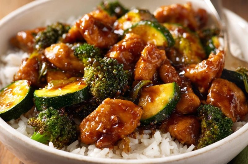 Sticky Glazed Chicken Stir-Fry