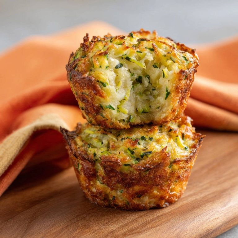 Zucchini fritter bites stacked, with a bite taken out of the top one showing the tender interior.