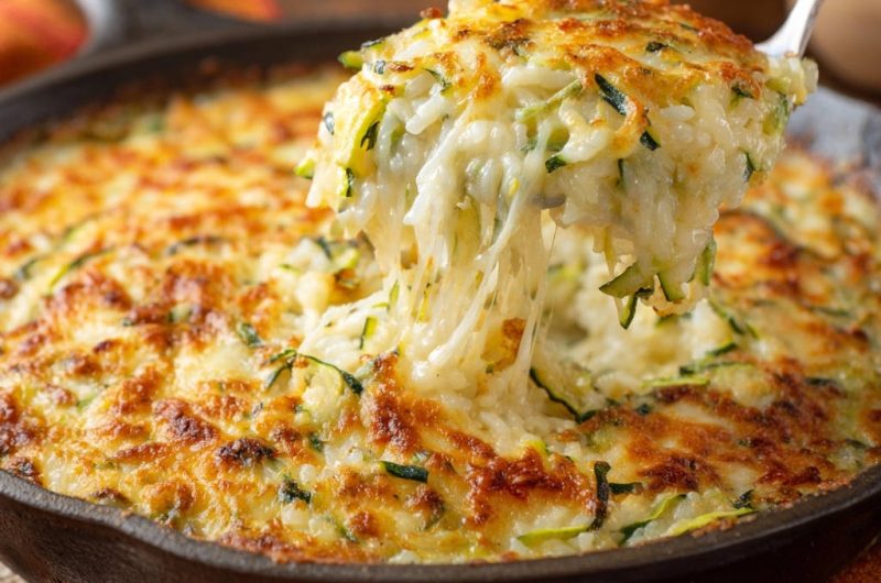 Cheesy Zucchini Rice Bake