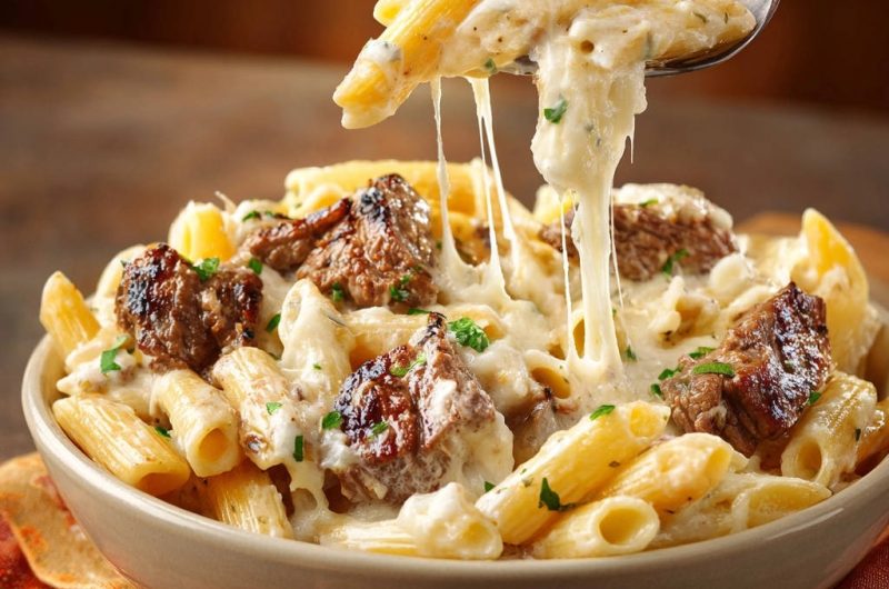 Creamy Penne Steak