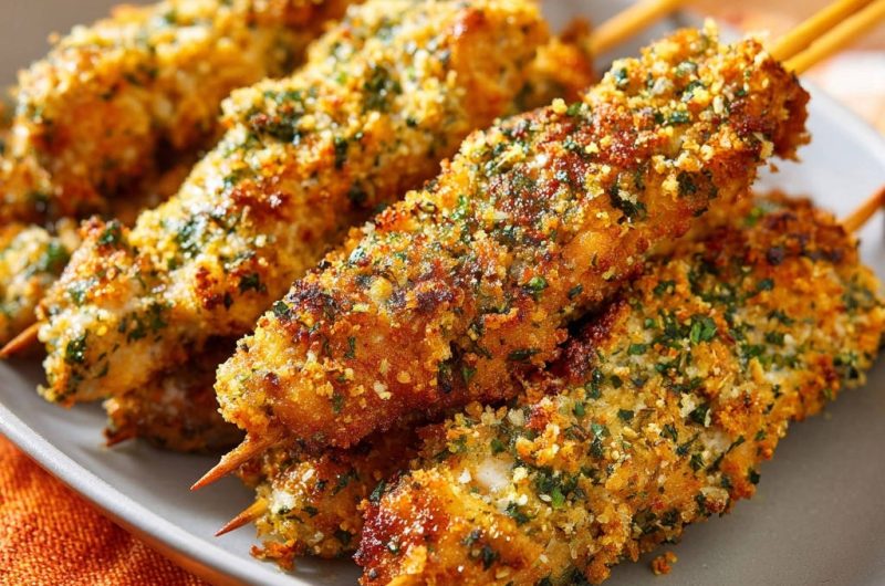 Crispy Herb Chicken Skewers