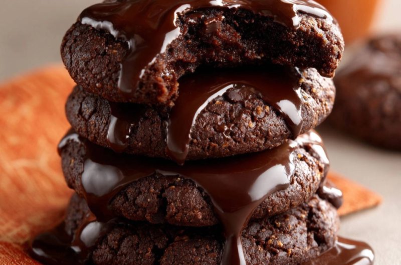 Double Chocolate Fudge Cookies