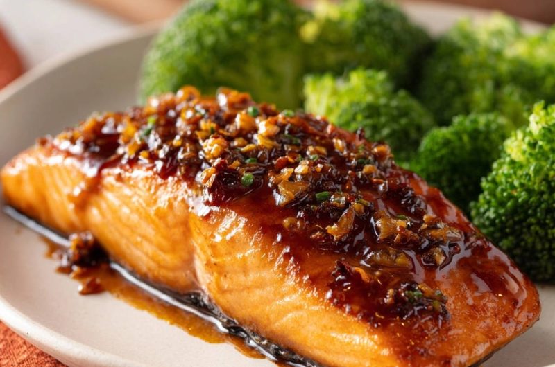 Glazed Garlic Herb Salmon