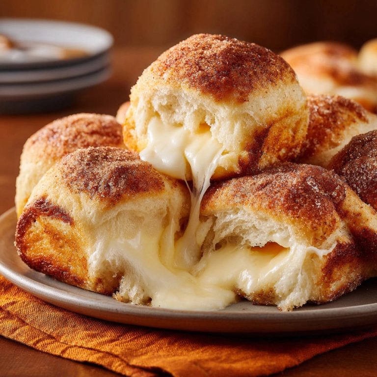 Gooey cinnamon cream cheese pull-aparts showing a generous cheese pull from the warm, fluffy bread.