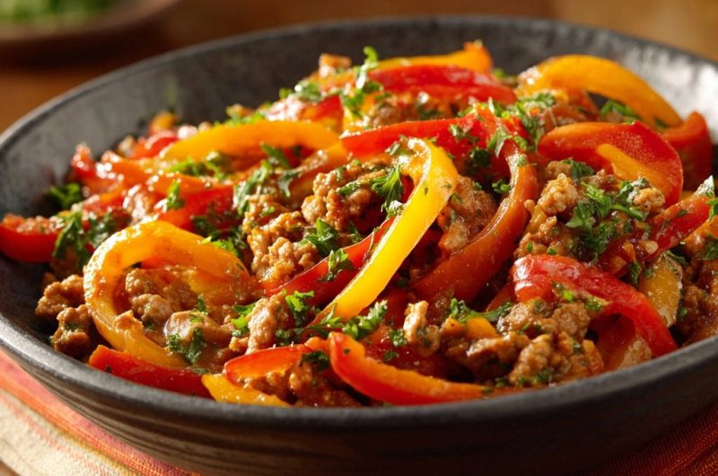 Ground Meat and Peppers