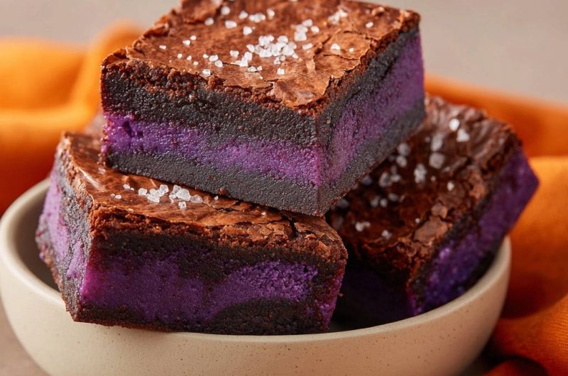 Ube Swirl Brownies