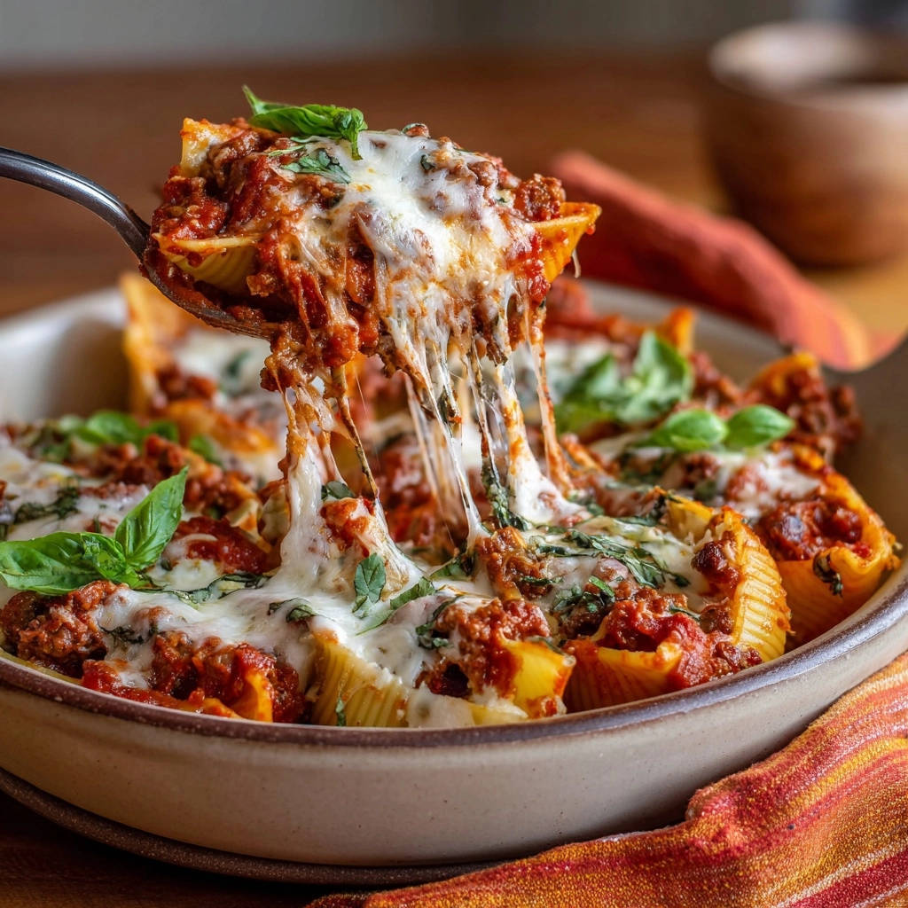 Stuffed Shells with Rich Meat Sauce