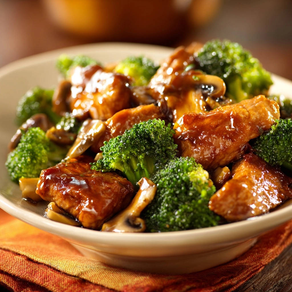 Easy Weeknight Chicken & Broccoli Stir-Fry served in a close-up bowl with glistening sauce.