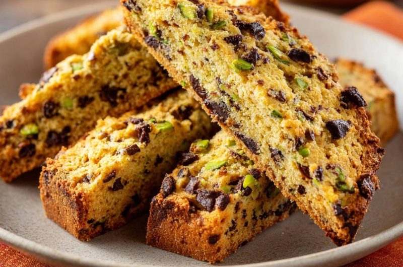 Chocolate Pistachio Biscotti