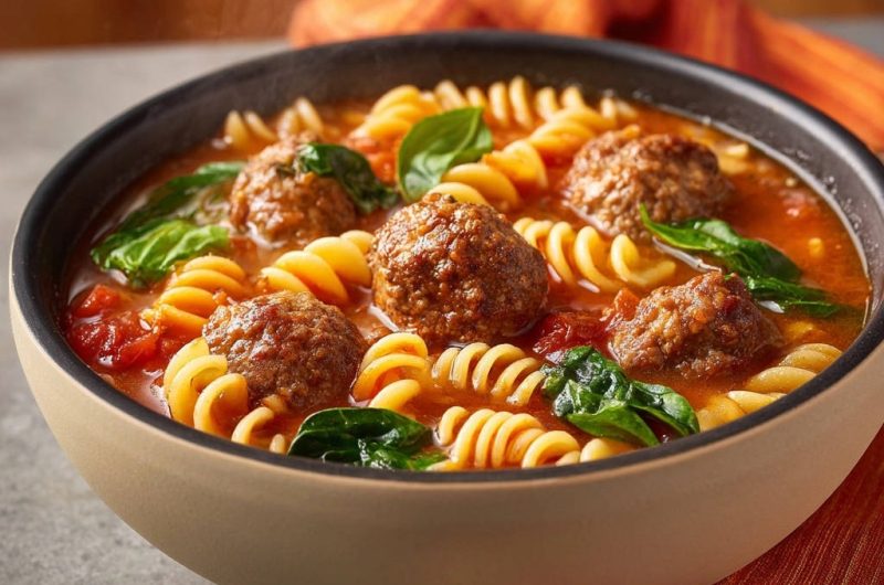 Meatball and Pasta Soup