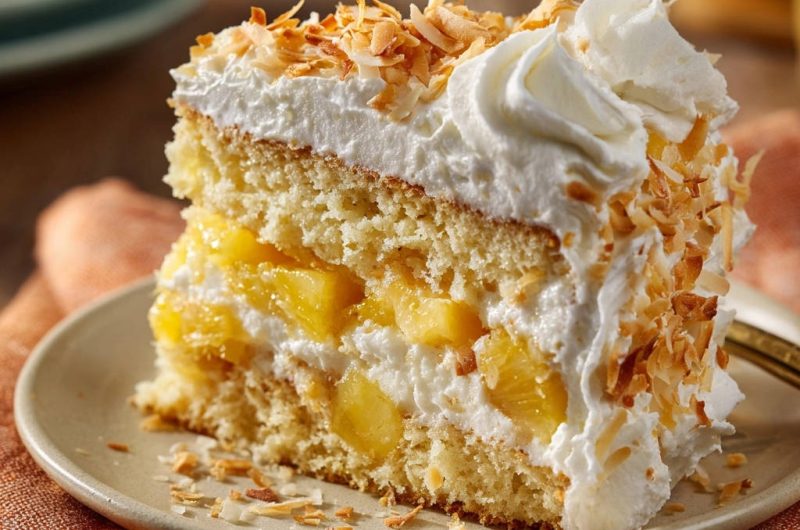 Pineapple Coconut Cream Cake