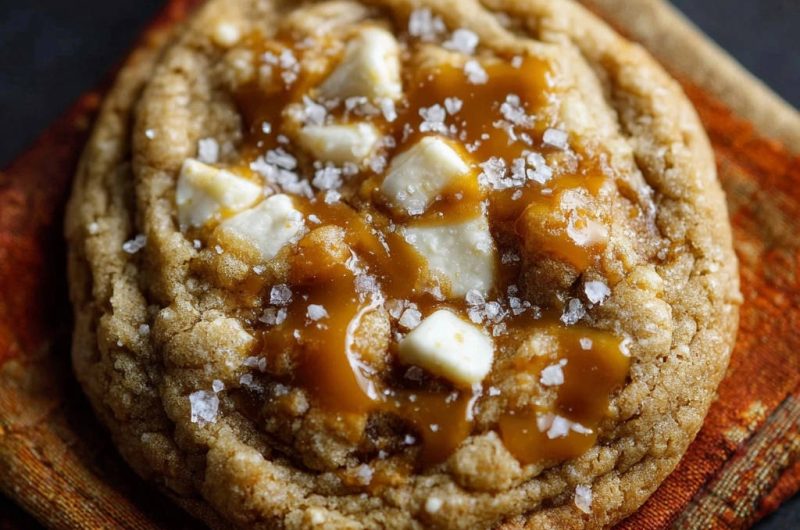 Salted Caramel White Chocolate Cookies
