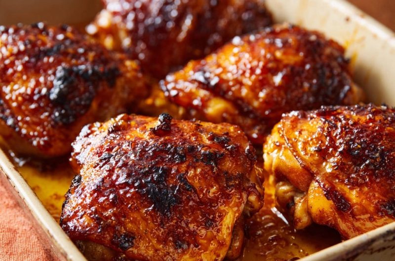 Sticky Glazed Chicken Thighs