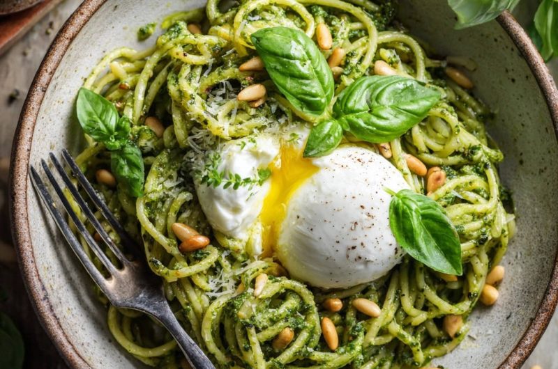 Creamy Pesto Spaghetti
