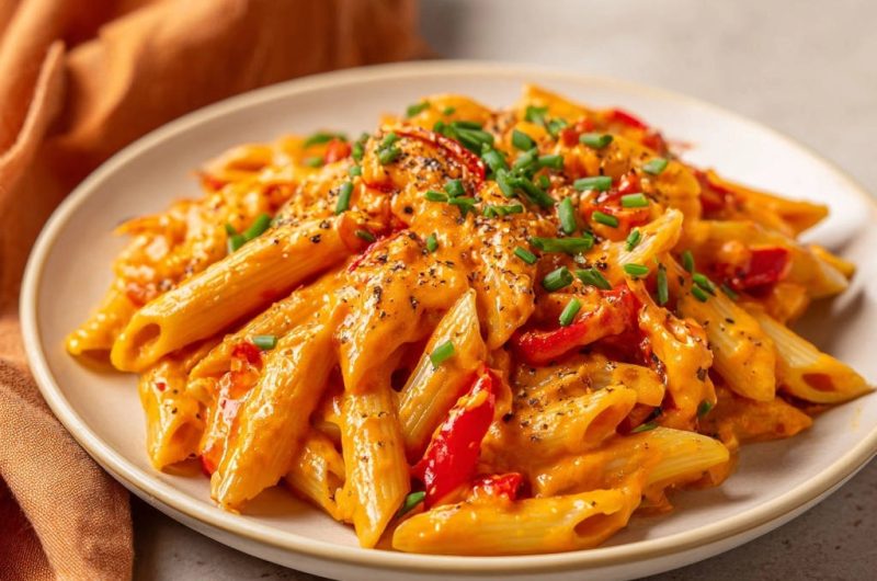 Creamy Roasted Red Pepper Penne
