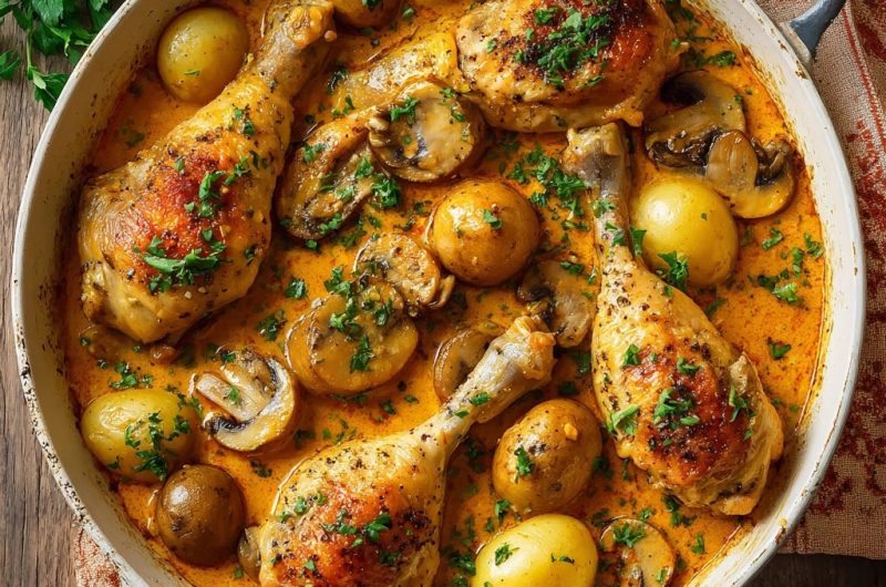 Skillet Chicken Potatoes