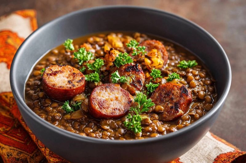 Lentil Chicken Sausage Stew