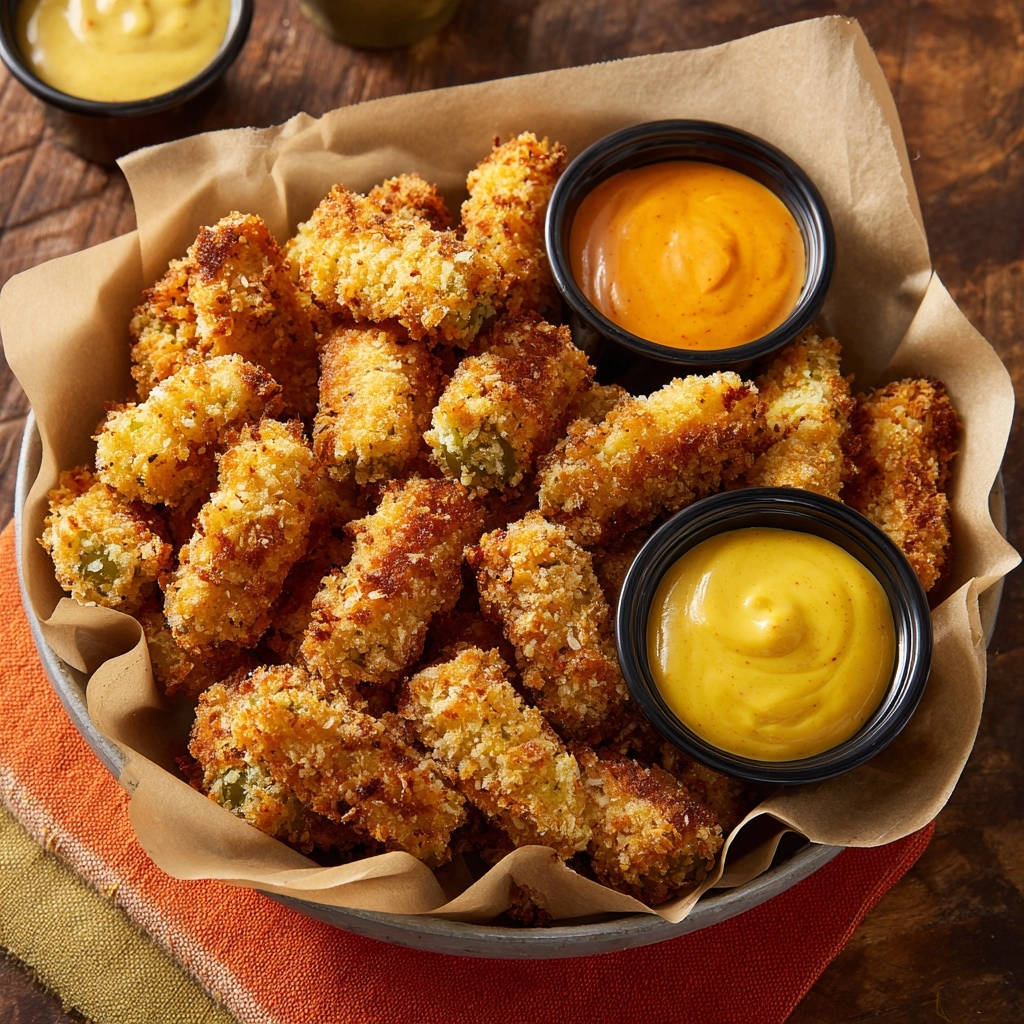 Crispy jalapeño poppers shown in a bowl with two dipping sauces, viewed from the side.
