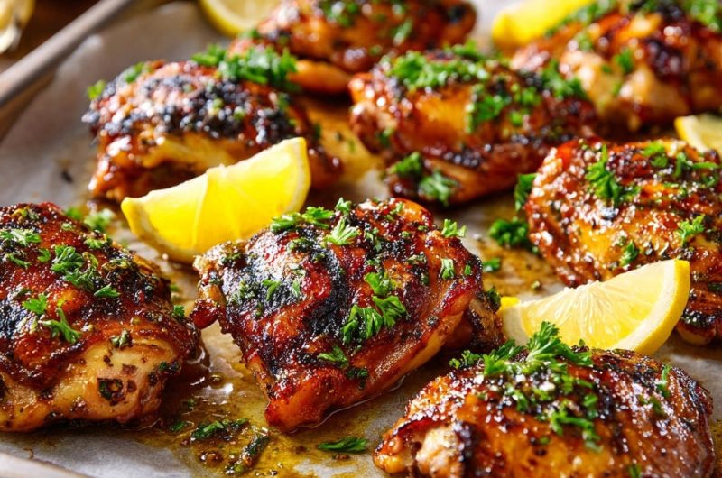 Lemon Herb Roasted Chicken Thighs