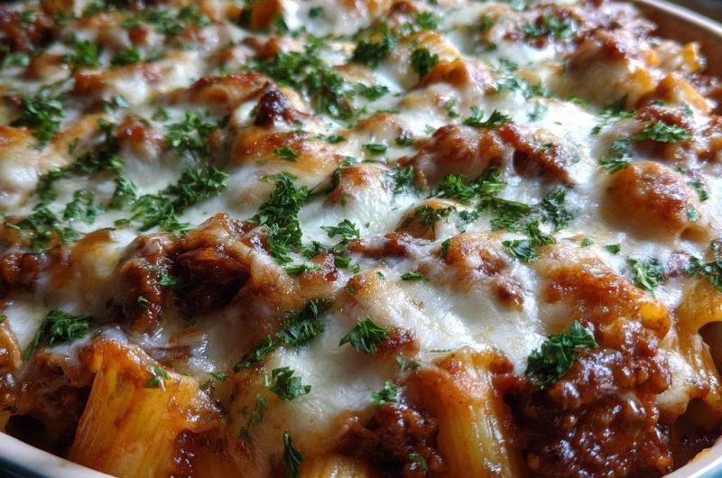 Beef Rigatoni Bake