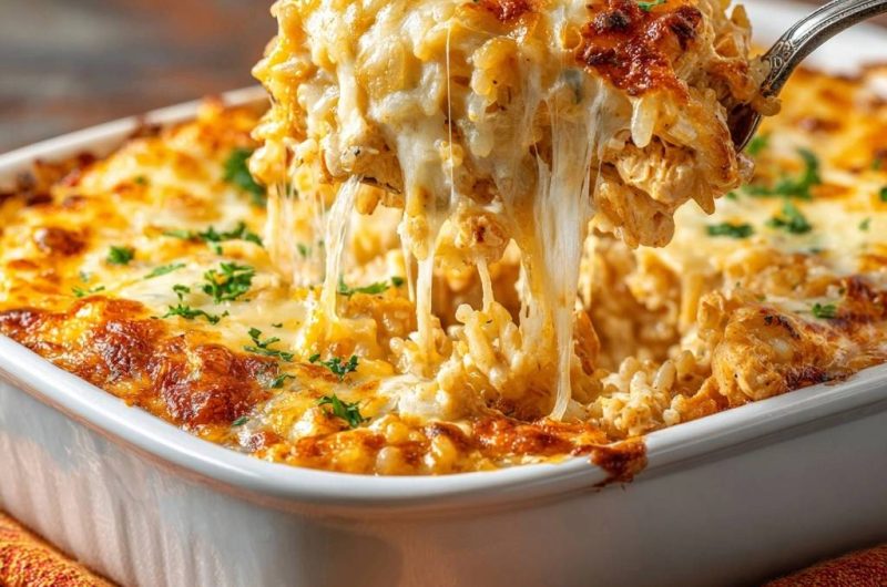 Cheesy Chicken Rice Casserole