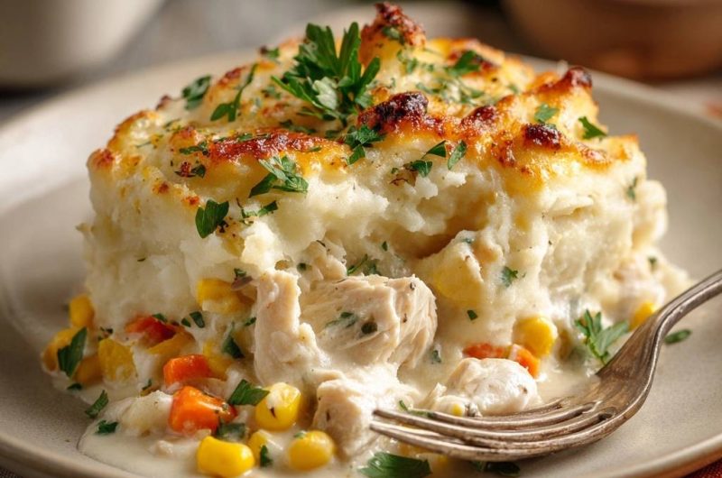 Chicken Corn Shepherds Pie