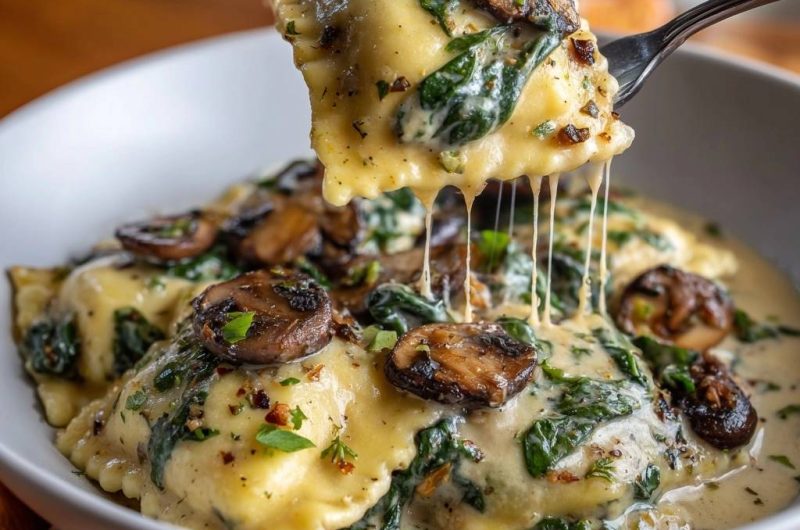 Spinach Mushroom Ravioli