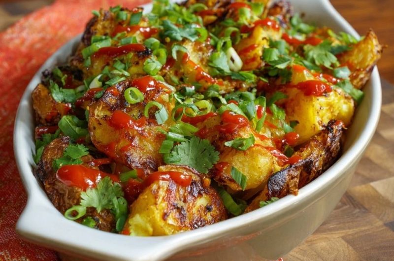 Crispy Sriracha Roasted Potatoes