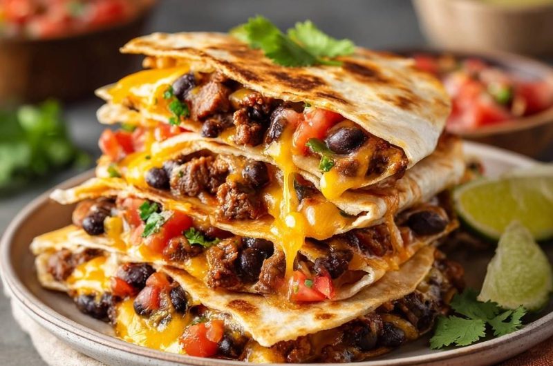 Beef Black Bean Quesadillas