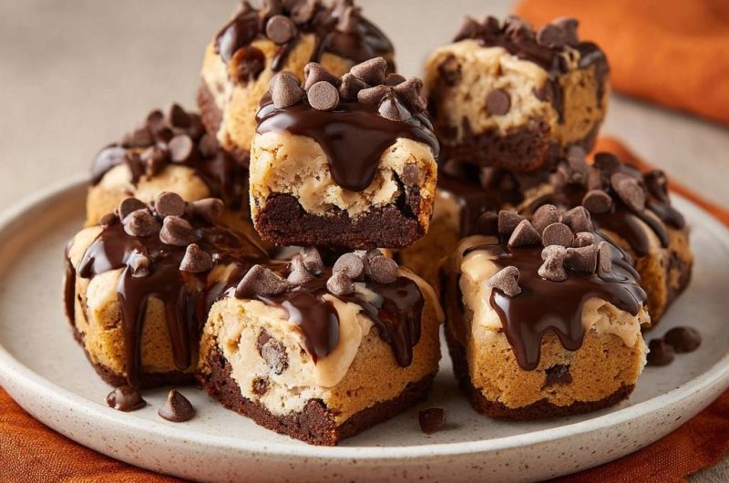 Peanut Butter Stuffed Brownies
