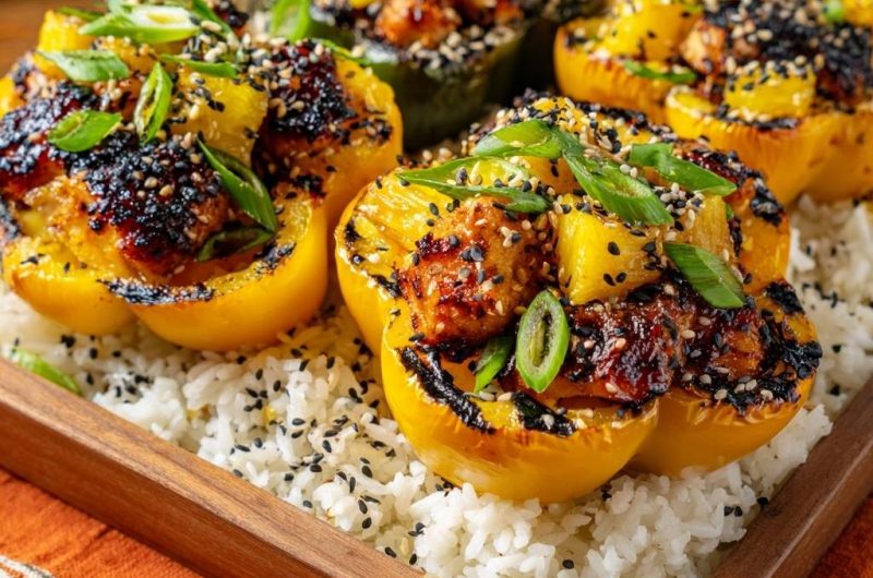 Pineapple Chicken Stuffed Peppers