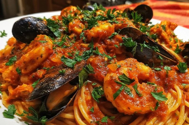 Shrimp and Mussel Spaghetti
