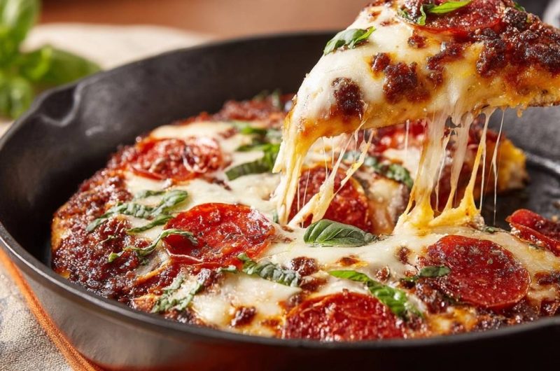 Skillet Pepperoni Pizza