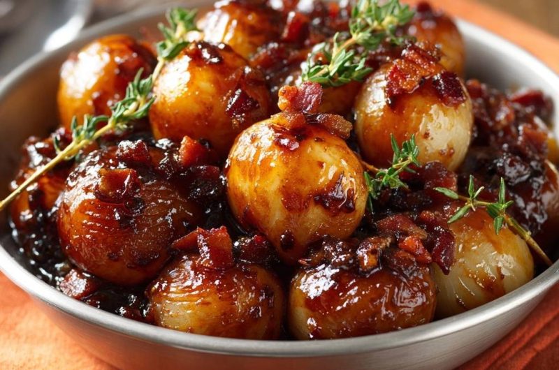 Bacon-Glazed Pearl Onions