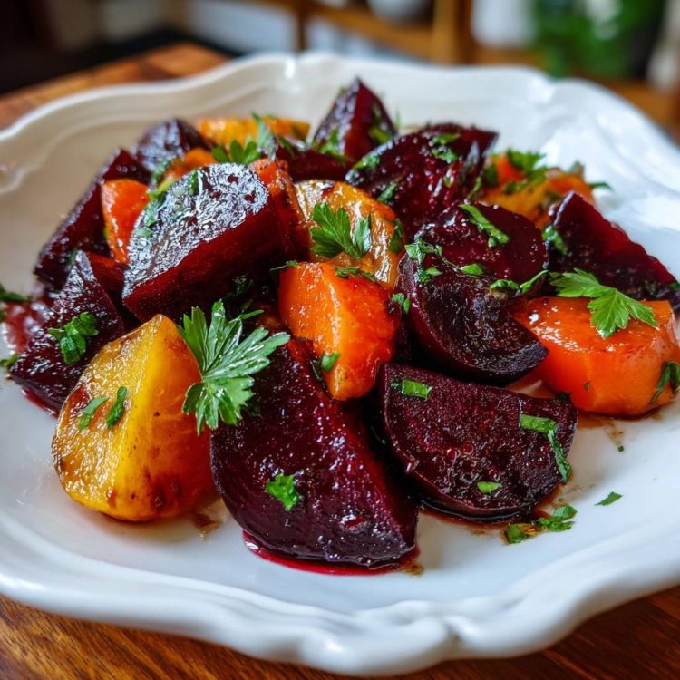 Easy Balsamic Glazed Beets and Carrots