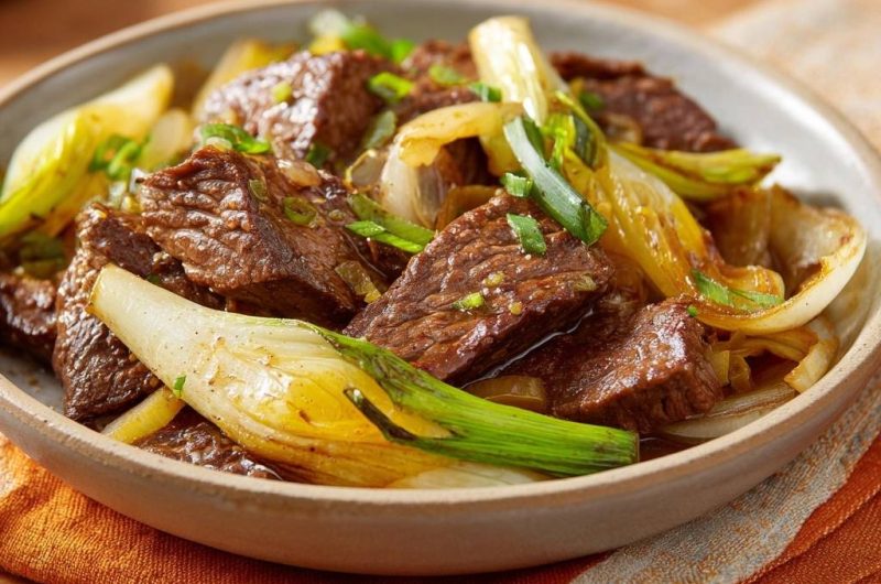 Beef Bok Choy Onion Stir-Fry