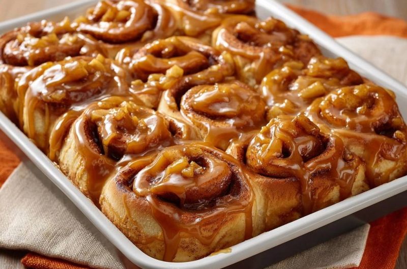Caramel Apple Cinnamon Rolls
