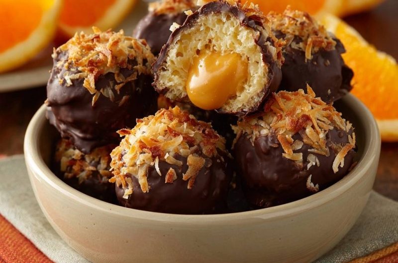 Chocolate Coconut Orange Cake Truffles