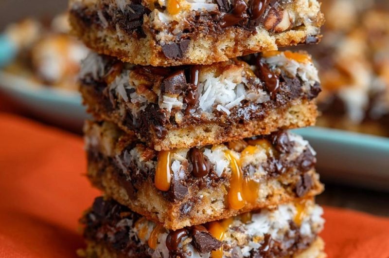 Chocolate Coconut Pecan Caramel Bars